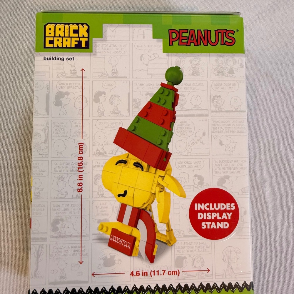 Brick Craft Woodstock Building Set Yellow Holiday Peanuts Elf Building Blocks - Picture 2 of 4